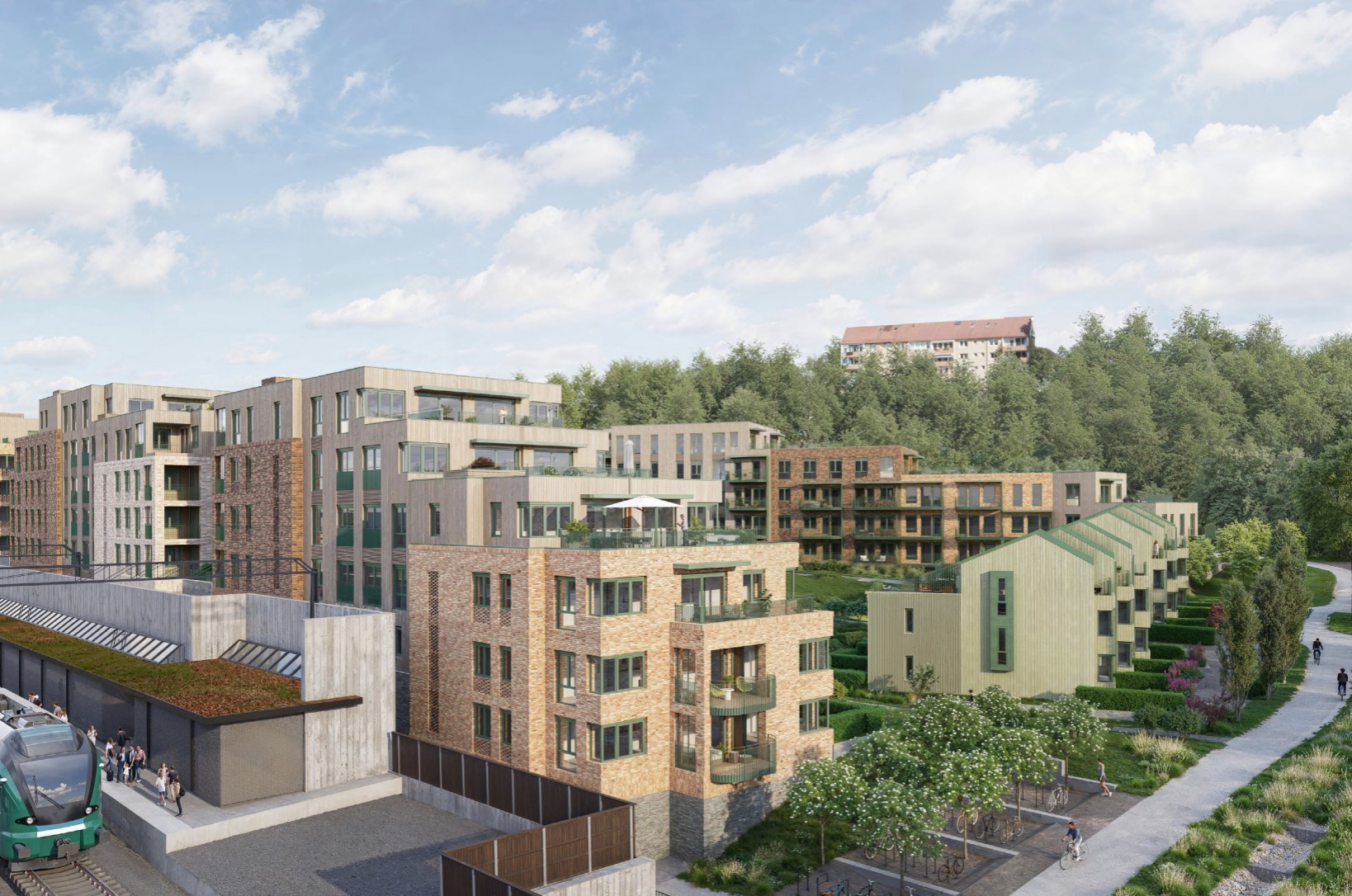 Illustrasjon av Stasjonshagen Høvik